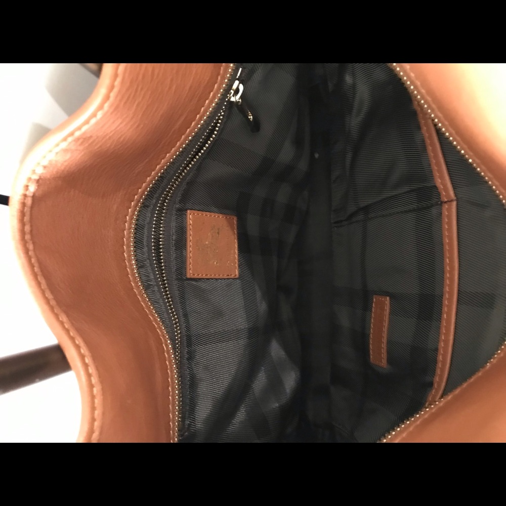 Unique Burberry Brown Leather Extra Large Hobo Bag - image 6